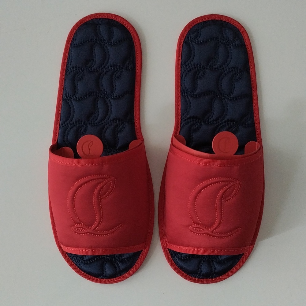 CHRISTIAN LOUBOUTIN Silk Slippers